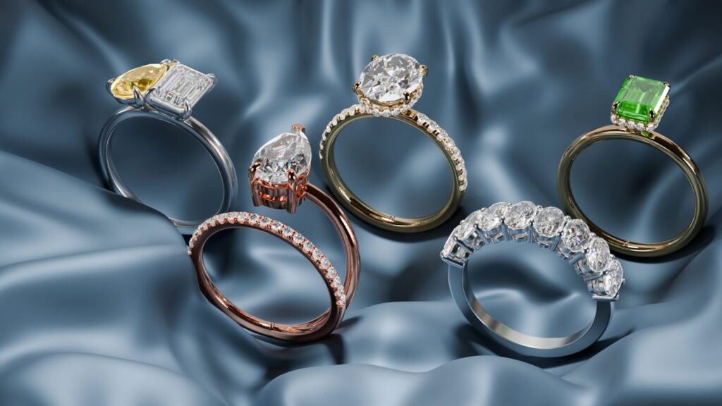gold solitaire engagement ring